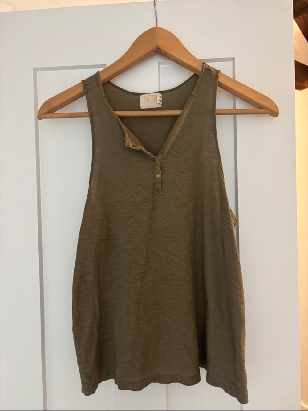 Nation Olive Green Tank Top